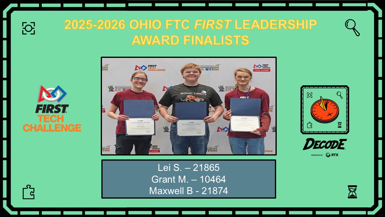 2020-21 OHIO FTC Dean's List Finalists